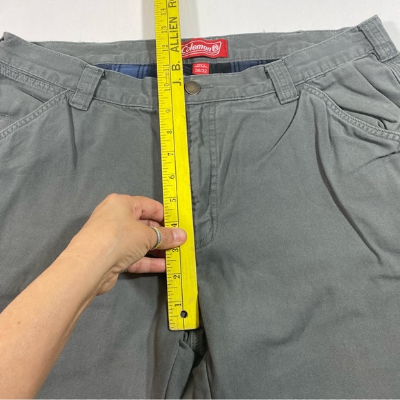 Coleman flannel Lined Straight Pants Gray men’s pants outdoors cold weather 34 - Picture 6 of 9
